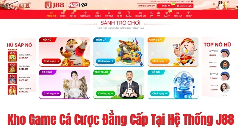 kho game J88 đa dạng casino thể thao nổ hũ bắn cá